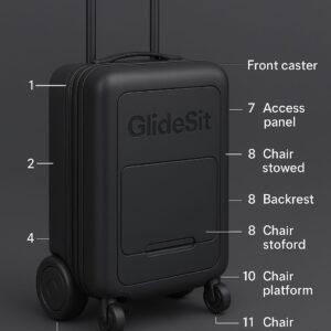 GlideSit smart travel luggage brand image